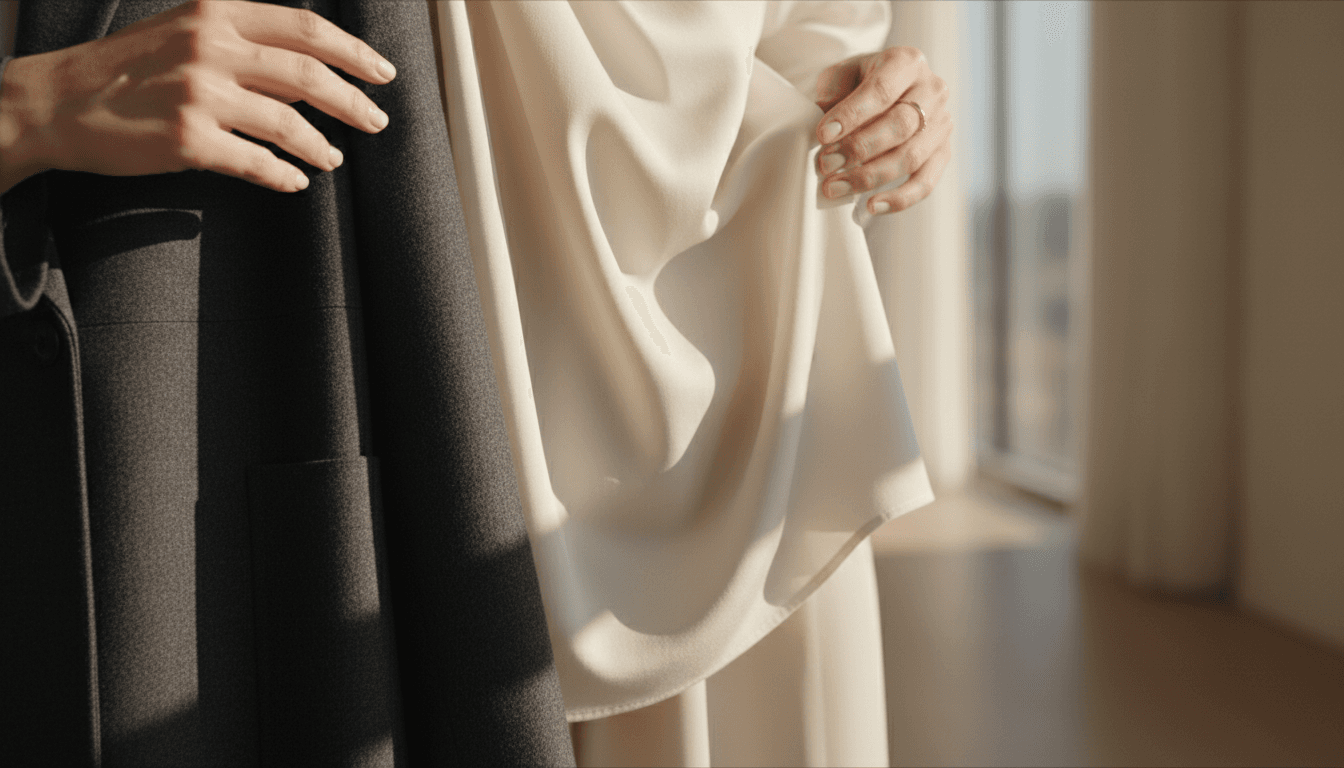 Close-up of luxury fabric texture and premium apparel detail